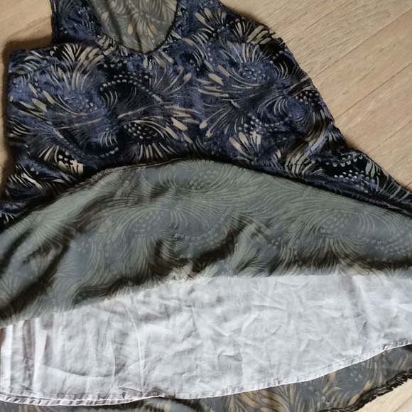 FREE PEOPLE black and tan burnout sleeveless swing dress - Picture 13 of 16